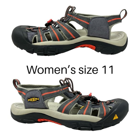 Keen Sandals Womens 11 Newport H2 Slingback Walking Waterproof 1010955 Gray Lace - Picture 1 of 4